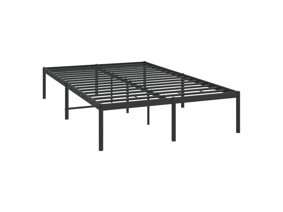 Estructura De Cama Sin Colchón Metal Negro 120x190 Cm
