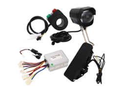 Vlrla-kit Controlador Bicicleta Eléctrica 48v 350w Con Acelerador Pedal, Interruptor Farol Y Conversión