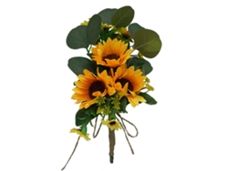 Ramo De Silla Nupcial Con Girasol Artificial Decorativo Para El Pasillo Y La Decoración.