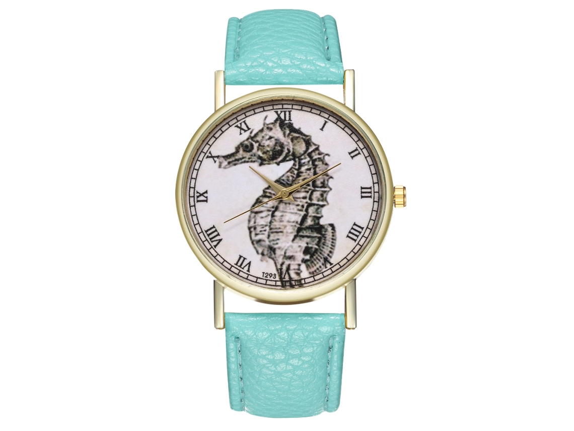 Reloj De Pulsera Unisex Zhoulianfa, Diseño De Caballito De Mar, Cuarzo Analógico, Estilo Moderno.