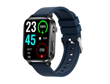 Smartwatch CHRONUS F100 Frecuencia Cardiaca Pressão Arterial Monitor de Sono para Android y iPhone Azul