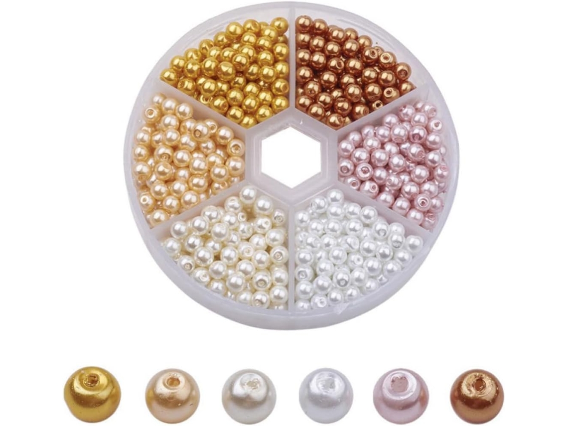 Paquete Cuentas De Vidrio 4 Mm Para Punto