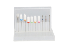 Kit De 10 Brocas Para Lixadeira De Unhas Tungstênio Carbeto Cerâmica Remoção Rápida Grit Fino Para Manicure Pedicure