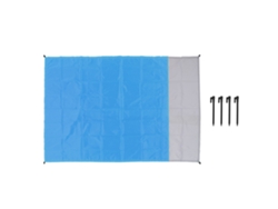 Esterilla De Playa Plegable E Impermeable, De Tejido De Poliéster, Para Camping/picnic, Azul Claro/gris.