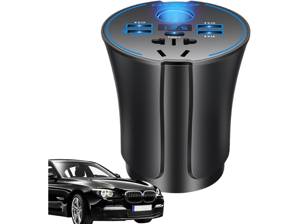 Cargador Rápido Para Encendedor De Cigarrillos De Coche, Inversor Usb, Puertos De Carga Para Coche