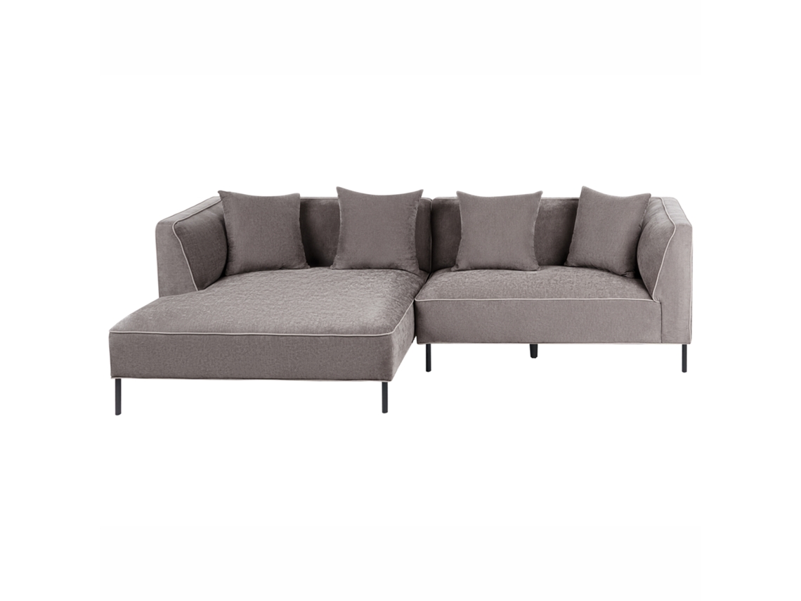 Sofá Rinconera Izquierdo Beliani Sater Chenilla Beige 271x154x80