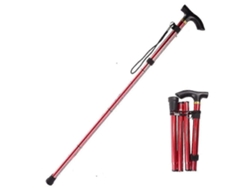 Bastón plegable ajustable, base deportiva, senderismo, trekking, bastones de aleación de aluminio, bastón plegable, 1 unidad