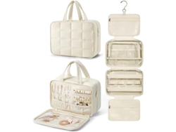 Neceser Organizador De Maquillaje Colgante (30*23*12 Cm), Perfecto Para Viajes, Viajes De Negocios Y Vacaciones, Ideal CHRUI Beige