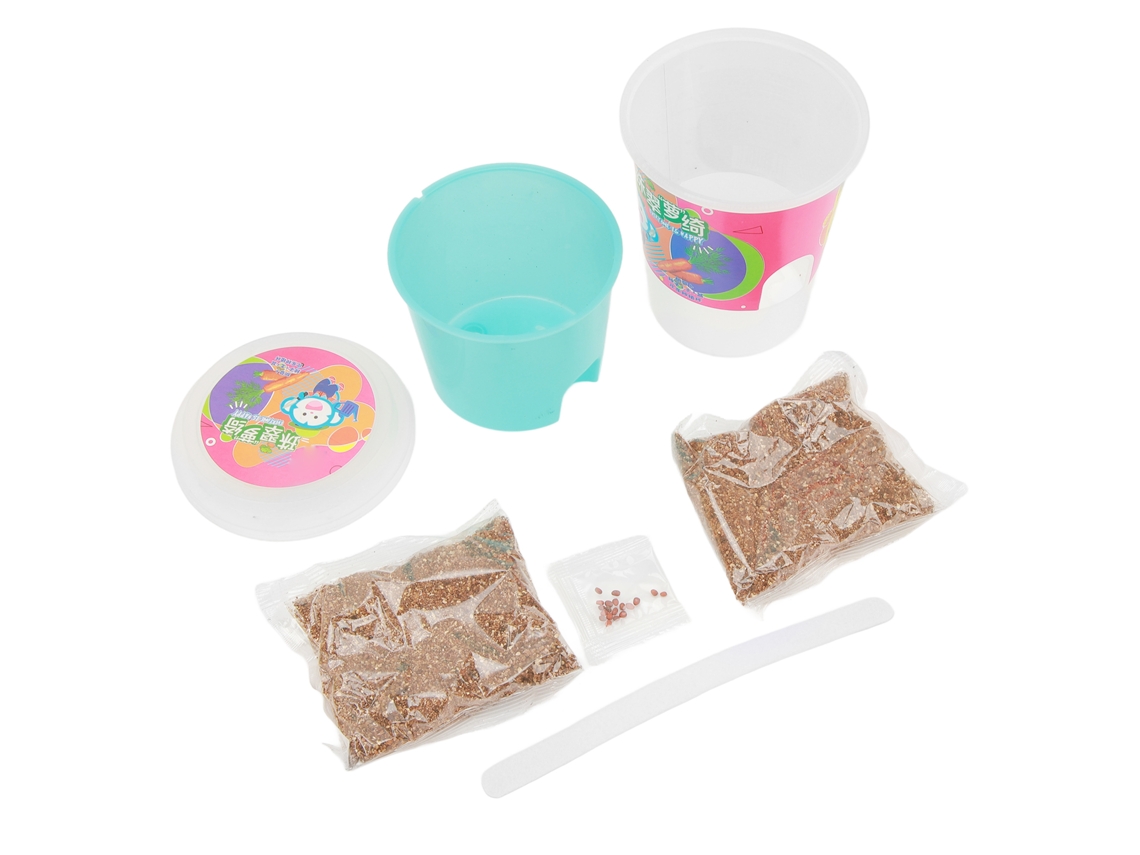 Kit De Cultivo Diy Para Niños Con Maceta, Semillas Y Tierra Para Plantar Zanahorias - Juego Experimental