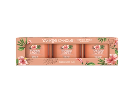 Pack de 3 Velas Votivas Aromáticas Brisa Tropical YANKEE CANDLE