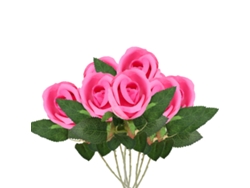 Elegante ramo de rosas artificiales de seda, rosas artificiales realistas, tallo de alambre fino y flexible para manualidades sencillas, materiales duraderos.