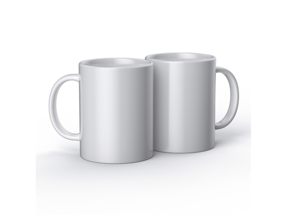 2 Tazas De Cerámica Blanca Para Personalizar 425 Ml - Cricut