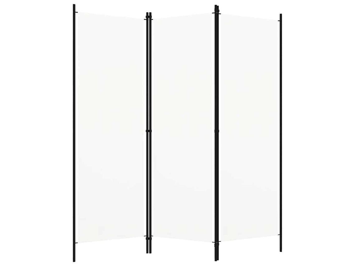 Separador de ambientes con 3 paneles, 150x180 cm, blanco.