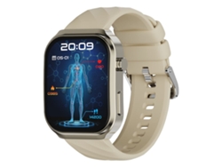 Reloj inteligente con llamadas Bluetooth, pantalla curva de 2", asistente de voz y monitorización de frecuencia cardíaca y oxígeno en sangre. Damasco Chennnls