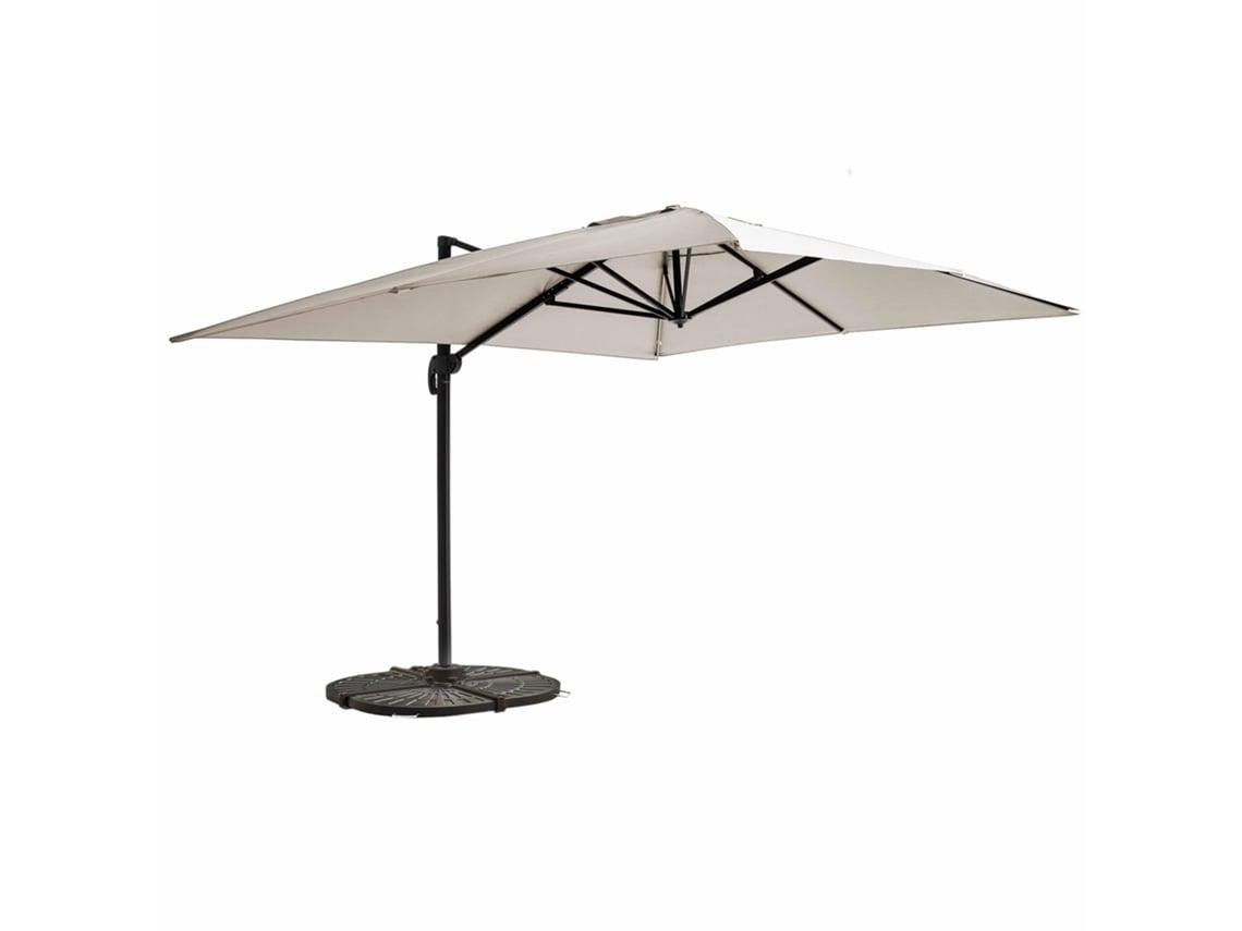 Juego De Parasol Excéntrico Inclinable (4 X 3 M) 4 Losas De Lastre