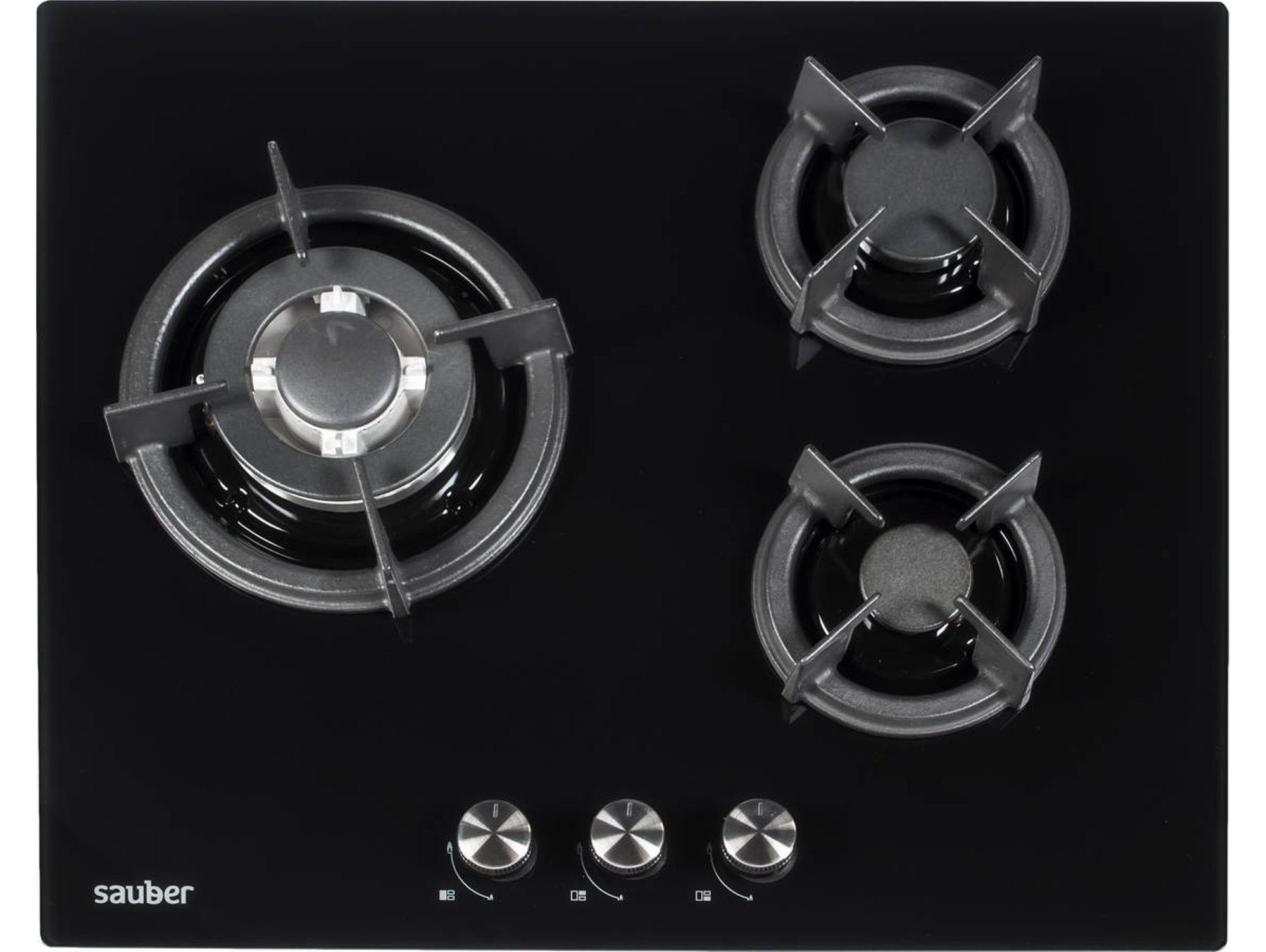 Placa de Gas SAUBER SECGB06 (Gas Natural - Negro)