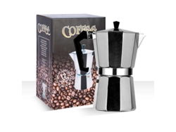 Cafetera moka para estufa, fácil de usar y limpiar (plateada) Chrui (150 ml)