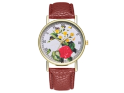Elegante Reloj De Pulsera De Cuarzo Para Hombre Y Mujer (marrón)