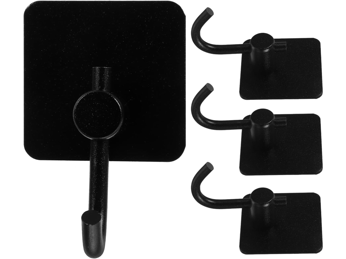 Ganchos Adhesivos Para Baño (4 Piezas), Ganchos De Pared De Acero Inoxidable Para Albornoces.