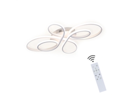 NETTLIFE Luz de Techo Led Regulable 66cm Lámpara de Dormitorio Blanca Moderna de 65W con Control Remoto Grande para Sala de Estar Oficina Estudio