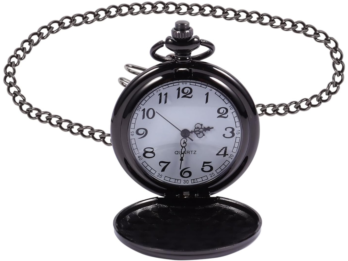 Reloj Bolsillo Retro Cuarzo Aleación Números Arábigos Hombre Regalo Elegante Estilo Vintage Diseño Colgante