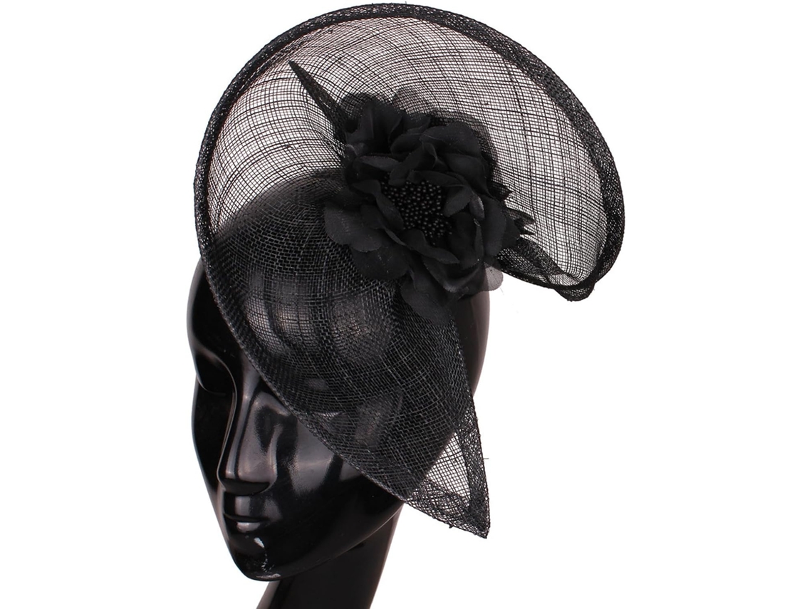 Elegante Sombrero De Copa Con Motivos De Tocado: Accesorio Para El Cabello De Mujer Para Banquetes.