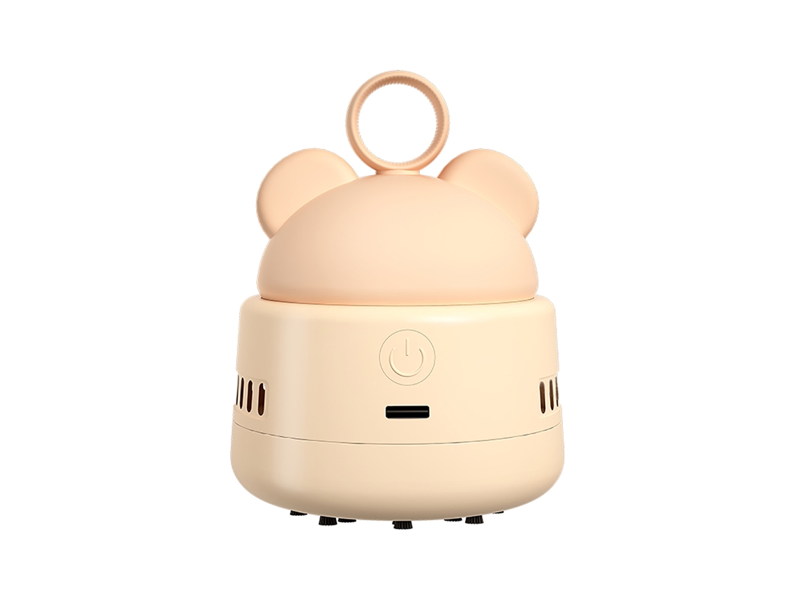 Mini aspiradora inalámbrica recargable para oficina, ideal para teclados y uso doméstico.