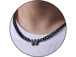 2026-cadena De Eslabón Cubano Con Colgante De Letra Inicial A-z Acero Inoxidable 6.5mm 18+2 Pulgadas Regalo De Joyería Para Hombres Mujeres Niños