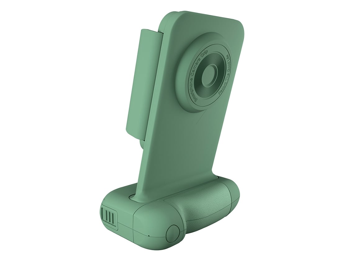 Empuñadura de cámara para smartphone, soporte de carga inalámbrica de 15 W, empuñadura magnética giratoria, compatible con control remoto Bluetooth para tomar y disparar fotos.
