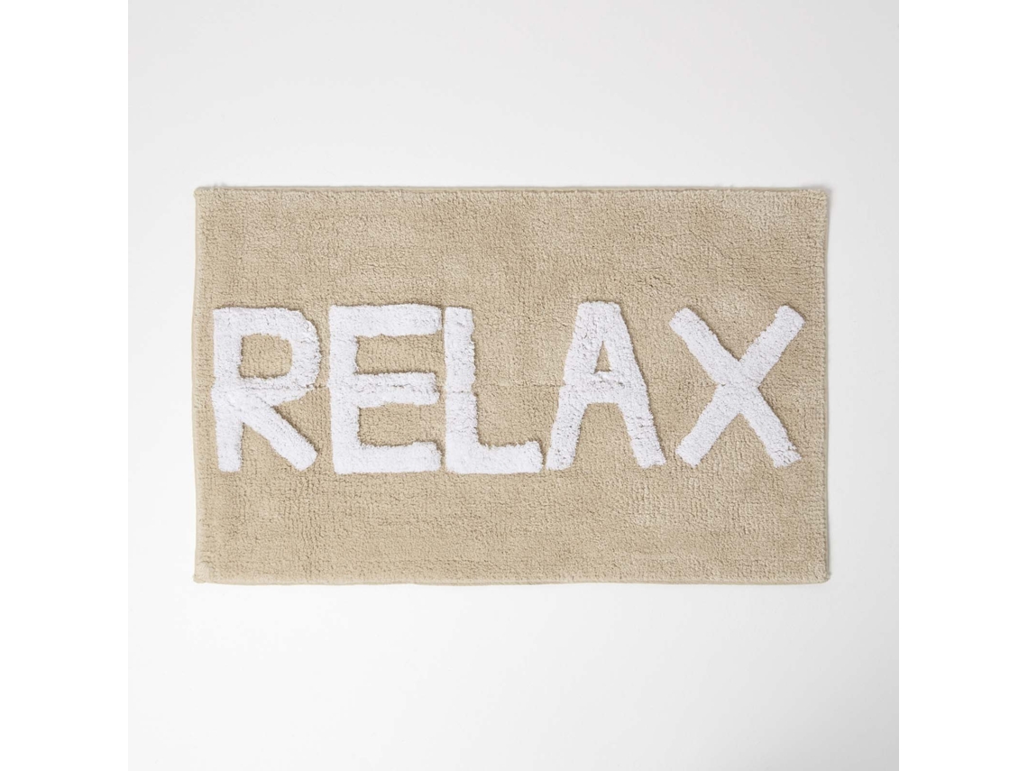 Homescapes Beige Relax Bath Mat 100 Cotton, 50 X 80 Cm
