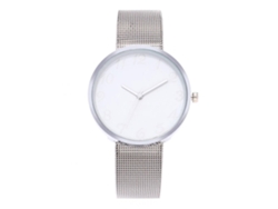 Reloj De Pulsera Zhoulianfa Pareja Redondo Correa Acero Inoxidable Cuarzo (dial Blanco)
