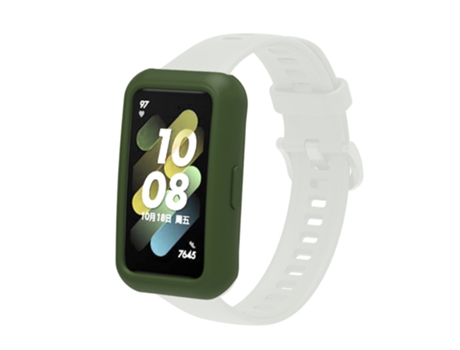 Funda de Silicona Anti-rasguños para Huawei Band 7/6 - verde intenso