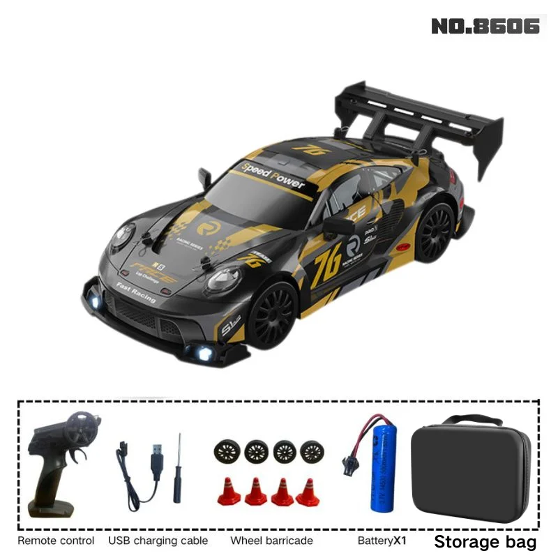 (8606s B) Coche De Derrape A Control Remoto Mustang 4wd, Escala 1:24