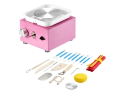 Torno de alfarero eléctrico para niños con kit de herramientas y control bidireccional Tekmaquinas