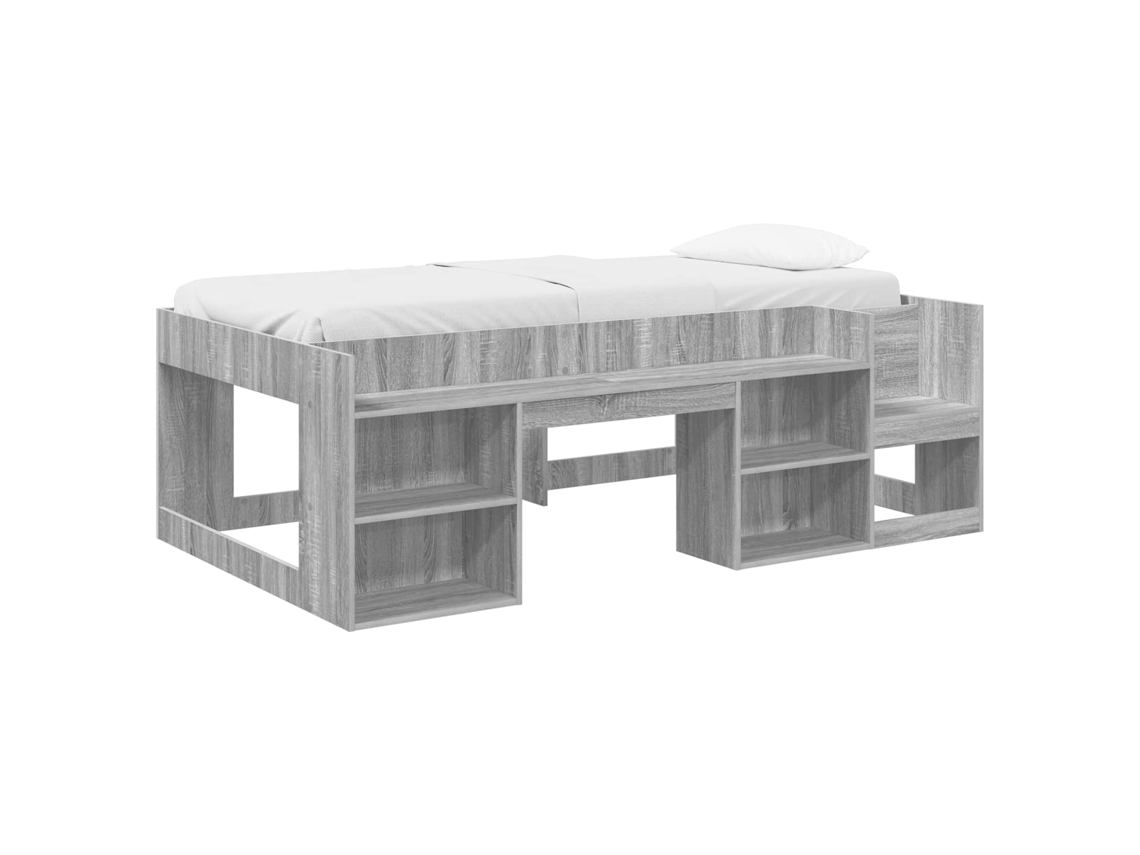 Maison Exclusive - Cama Infantil Con Almacenamiento Sonoma Gris 98.5 X 200 Cm