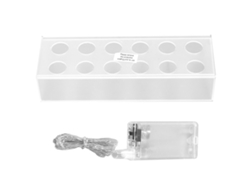 Dan26-vaso De Flores De Acrílico Rectangular Largo Moderno Con 12 Orificios Y Luces Led Para Mesa
