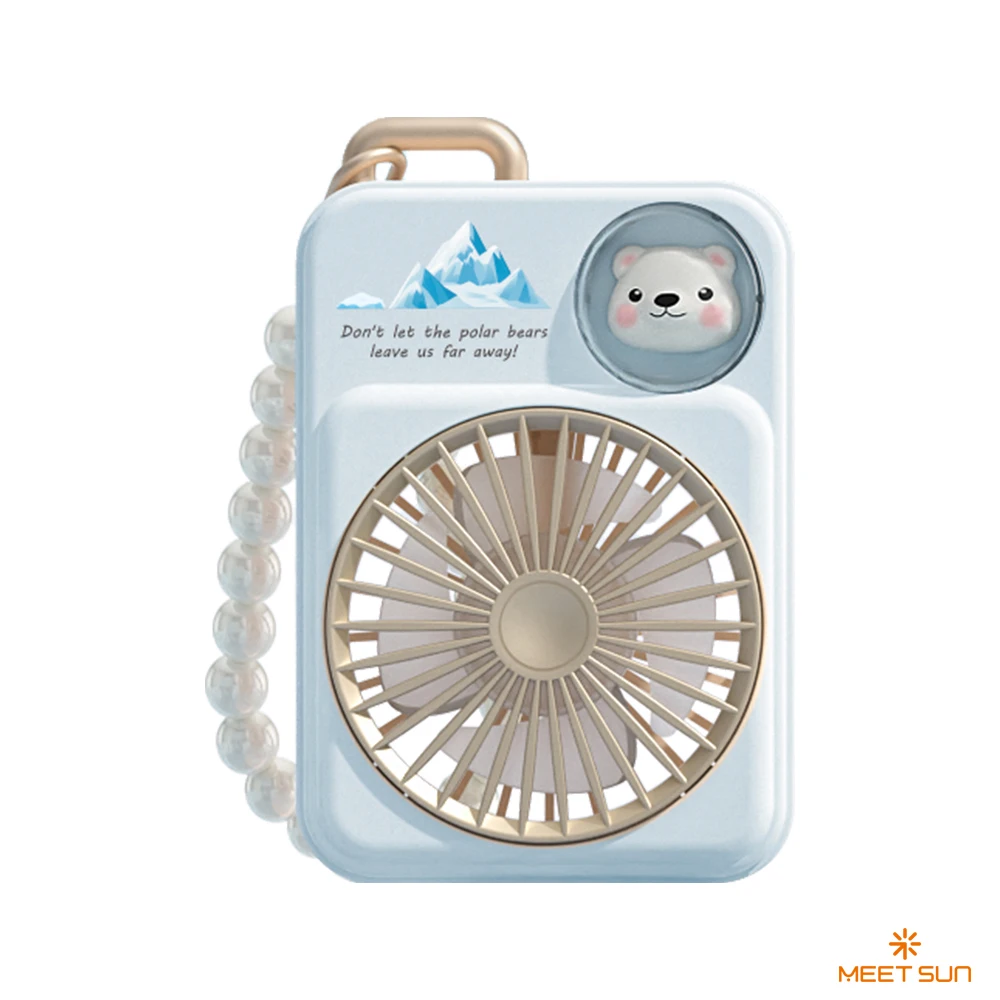 Ventilador Portátil De Mano (azul), Ventilador Pequeño De Refrigeración, Ventilador Recargable Por Usb.