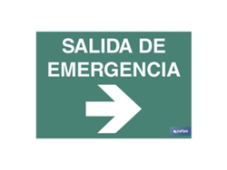 Señal luminiscente 420x297mm. salida de emergencia texto