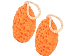 Esponjas De Baño Para Bebé, Suaves, Resistentes, De Espuma, Con Diseño De Panal, Color Naranja.