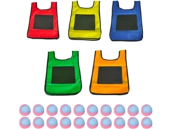 Conjunto Eludeball - 5 Piezas De Mallas Y Chalecos Para Niños Con 20 Pelotas Para Deportes Y Juegos.