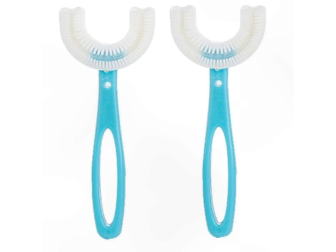 Conjunto Com 2 Escovas De Dente Infantis Em Formato De U, 12,5 Cm