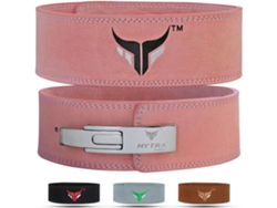 Mytra Fusion Cinto Musculação L-2 Lever Belt Couro Genuíno - Rosa S