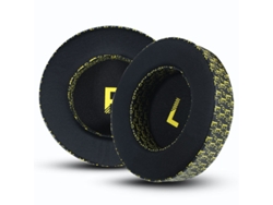 Almohadillas para auriculares XIAOMOYU AKG K612pro, almohadillas de espuma suave, tejido de seda helada, negro y amarillo.