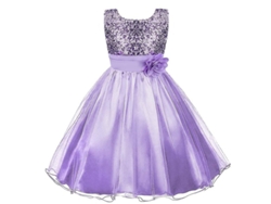 2026-vestido De Princesa Para Niñas Con Lentejuelas Y Tul Para Fiestas De Cumpleaños Y Bodas 3-12 Años 110cm Púrpura