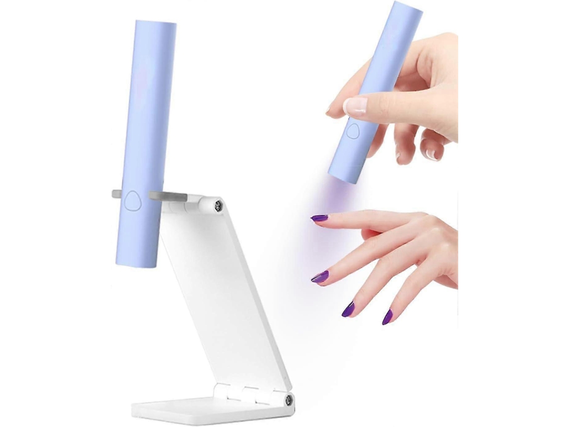 Lámpara UV para uñas de gel, mini lámpara LED UV portátil con soporte Ly Ebike
