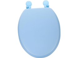 Asiento de inodoro acolchado, de espuma gruesa, para personas mayores, azul