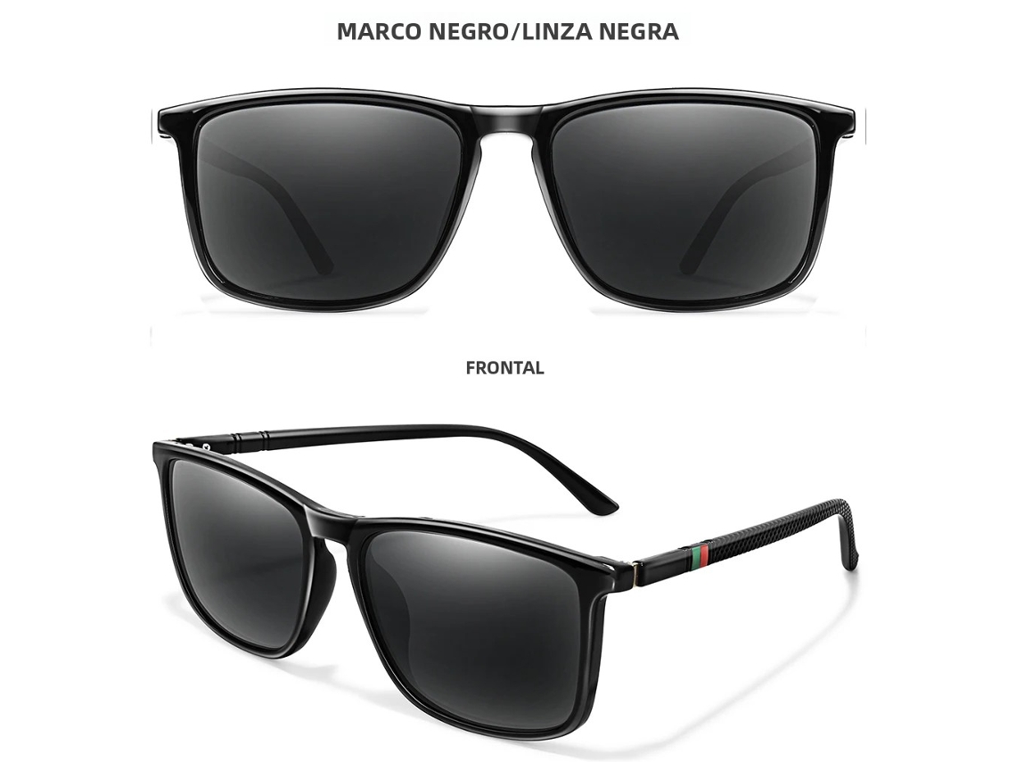 (estilo 6) Gafas De Sol Polarizadas Cuadradas Retro De Lujo, Protección Solar Uv400, Unisex