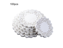 100 Toallas De Papel Redondas Con Encaje Para Pasteles Decoración De Fiesta Boda Horneado Kaesi 6.5 Pulgadas
