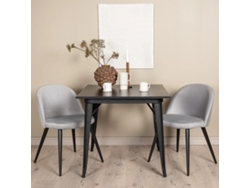 VENTURE HOME Sillas De Comedor 2 Uds Velvet Terciopelo Negro Y Gris