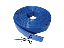 Manguera de Descarga Plana 50Mm Al Corte Por Metro Poliester Pvc Azul Goma Layflat de Incendios Construcción Y Piscinas SUINGA